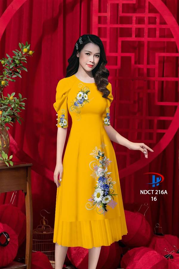 Vải Áo Dài Cách Tân Hoa In 3D AD NDCT216A 11